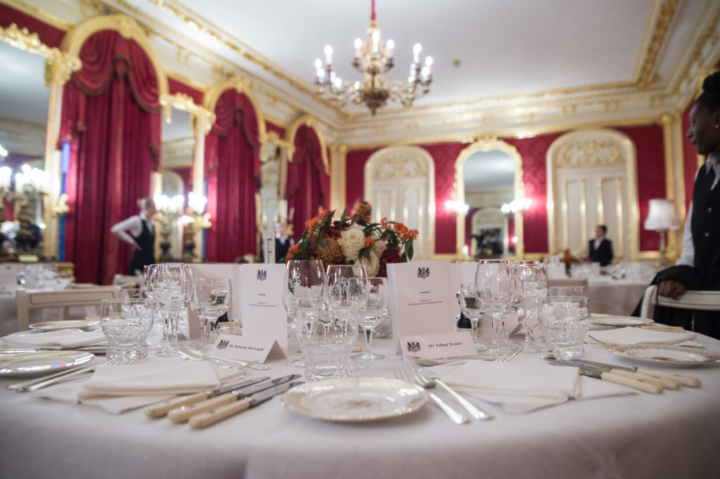 Lancaster House dinner table setting