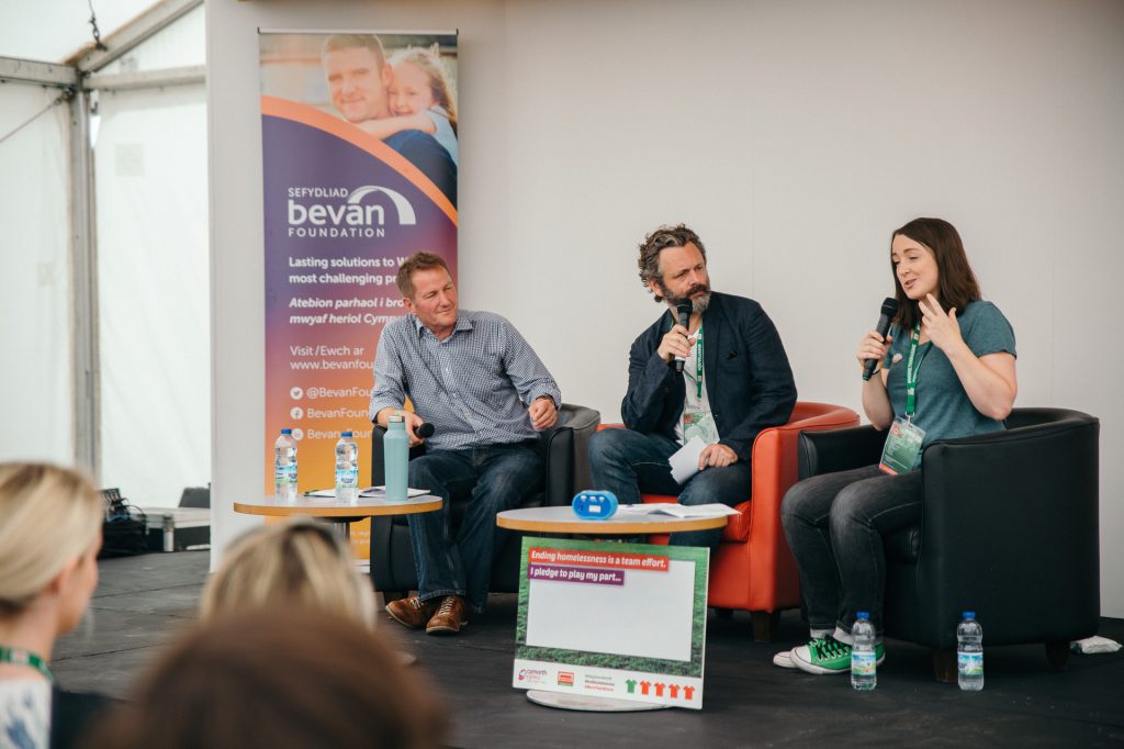 Michael Sheen talks during the cardiff2019hwc