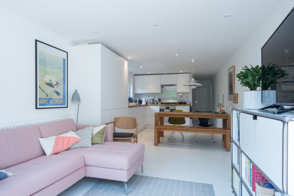 modern open plan kitchen in London