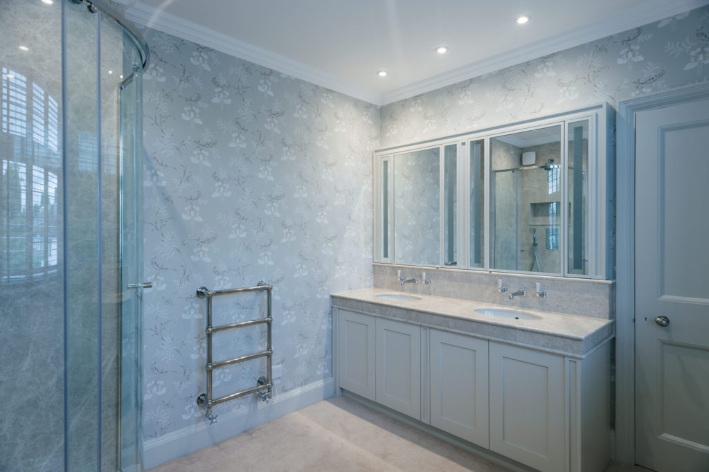 modern marble bathroom wide picture