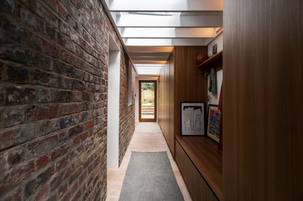 wood decorated corridor in a london house